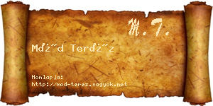 Mód Teréz névjegykártya